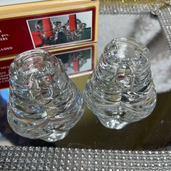 New in Boxset of 2 crystal candleholders, made in Italy - Picture 4 of 8